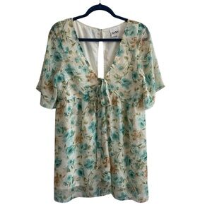 SKY TO MOON Floral Babydoll Dress Size Large